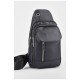 Сумка чоловіча через плече із екошкіри чорного кольору 171095L
