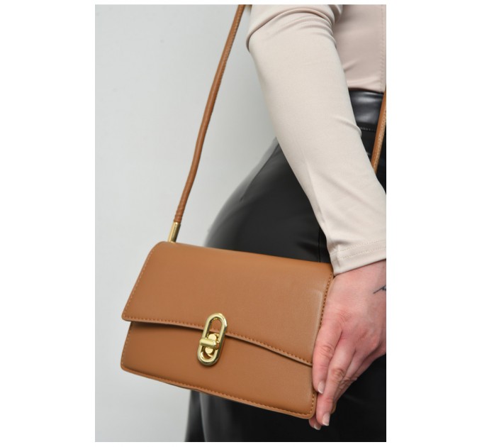 Сумка жіноча крос-боді коричневого кольору 171147L