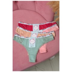 Набір жіночих стринг з гіпюром 4 шт 171582L