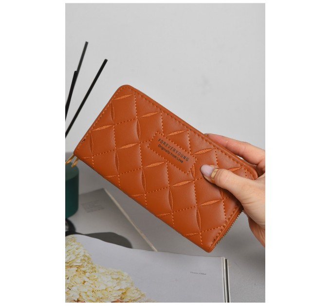 Кошелек женский из экокожи коричневого цвета 172997L