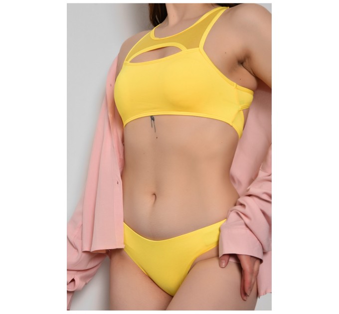 Купальник жіночий жовтого кольору чашка В 173283L