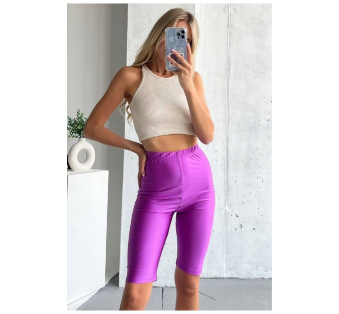 Велосипедки женские фиолетового цвета 173372L