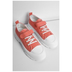 Кеди дитячі помаранчевого кольору текстиль 174660L