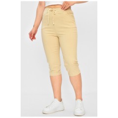 Бриджі жіночі бежевого кольору 175472L