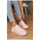 Мокасини жіночі рожевого кольору на шнурівці 177128L