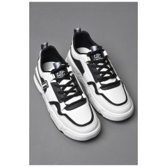 Кроссовки мужские черно-белого цвета на шнуровке 177244L Кроссовки мужские черно-белого цвета на шнуровке 177244L