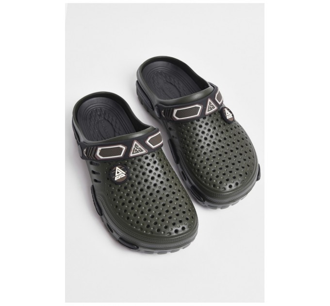 Кроксы мужские цвета хаки 177731L