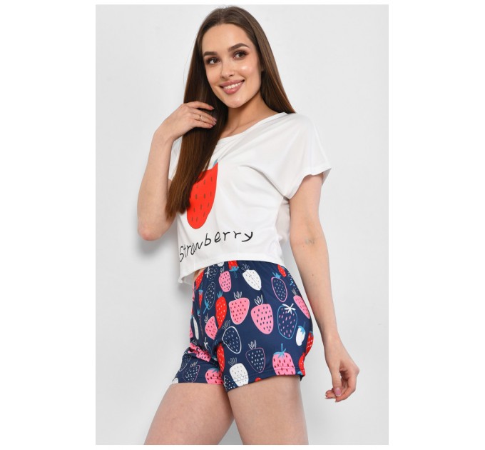 Піжама жіноча білого кольору з принтом 177791L