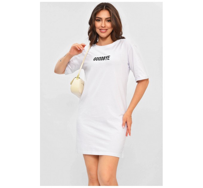 Женская туника из ткани лакоста белого цвета. 178205L