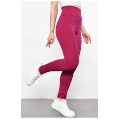 Лосини жіночі в рубчик фіолетового кольору 178311L