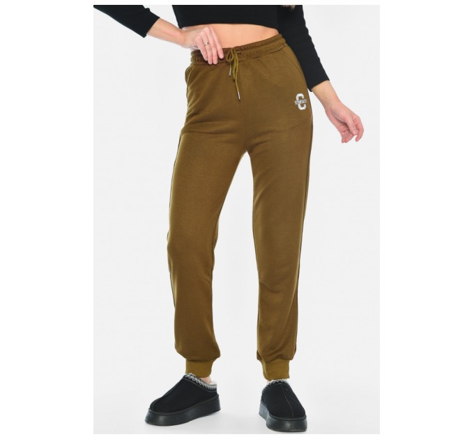 Спортивні штани жіночі кольору хакі 178601L