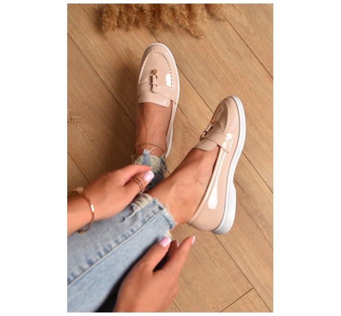 Туфлі-лофери жіночі світло-рожевого кольору 178768L