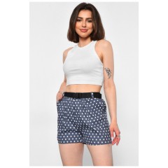 Шорти жіночі з принтом блакитного кольору 178911L Шорти жіночі з принтом блакитного кольору 178911L