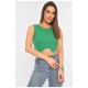 Топ-майка в рубчик женский зеленого цвета 179571L
