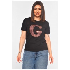 Футболка жіноча чорного кольору 179696L