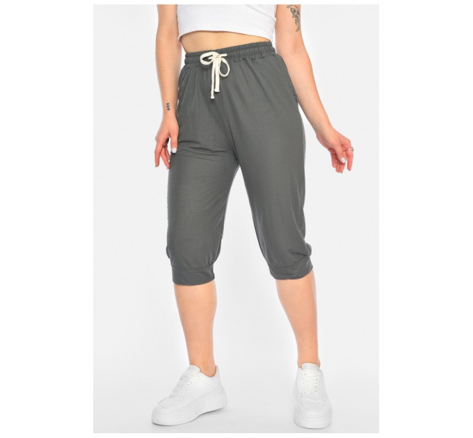 Бриджі жіночі батальні темно-сірого кольору 179876L