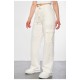 Брюки женские полубатальные белого цвета 179898L.