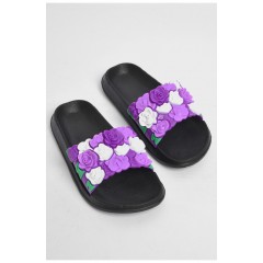 Шльопанці дитячі для дівчинки фіолетового кольору 179945L
