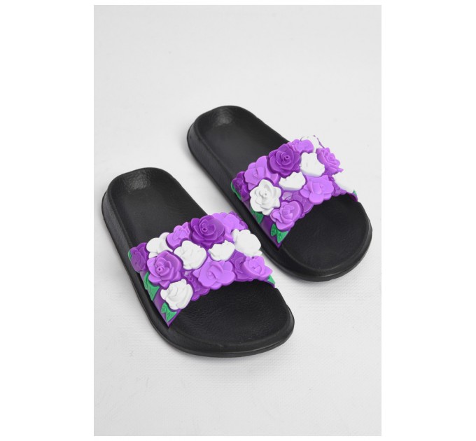 Шльопанці дитячі для дівчинки фіолетового кольору 179945L