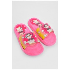 Шльопанці дитячі резинові рожевого кольору з малюнком 180515L