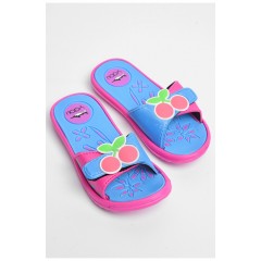 Шльопанці дитячі для дівчинки рожевого кольоу з вишнею 181247L