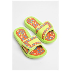 Шльопанці дитячі для дівчинки салатового кольору 181294L