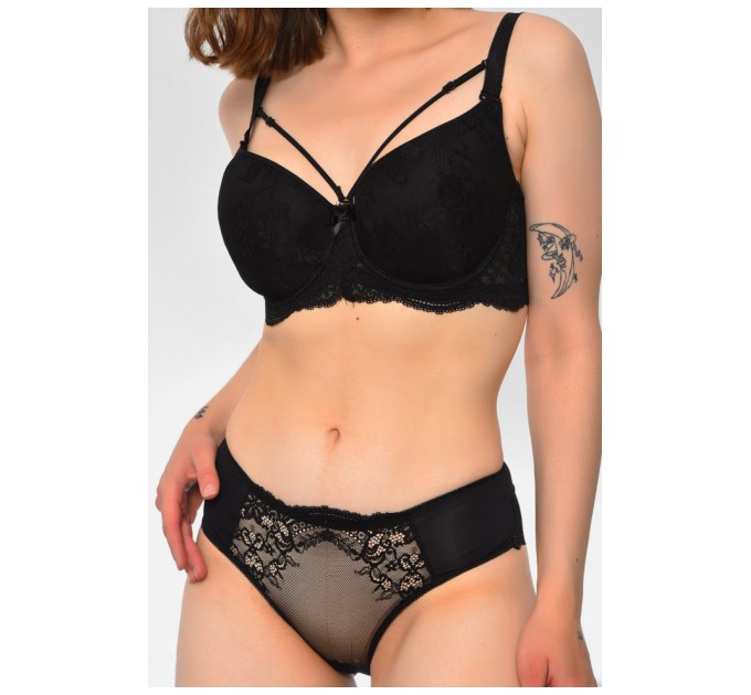 Комплект жіночий чорного кольору чашка D 181501L