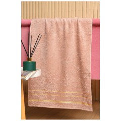Рушник для обличчя махровий пудрового кольору 181807L