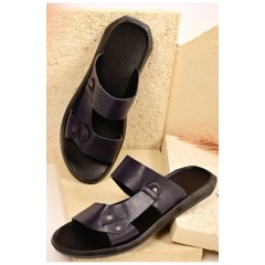 Шльопанці чоловічі темно-синього кольору 181907L