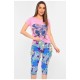 Піжама жіноча рожево-блакитного кольору 182035L