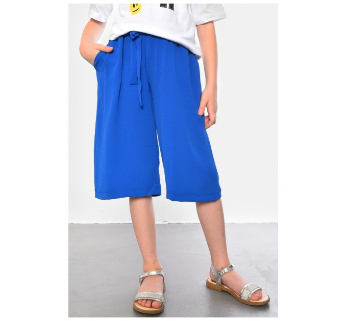 Штани дитячі для дівчинки синього кольору 182801L