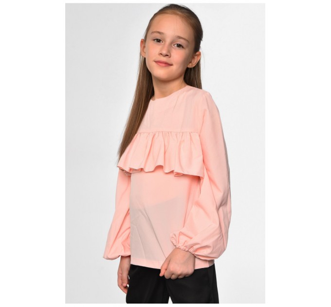 Блуза дитяча для дівчинки персикового кольору 182834L