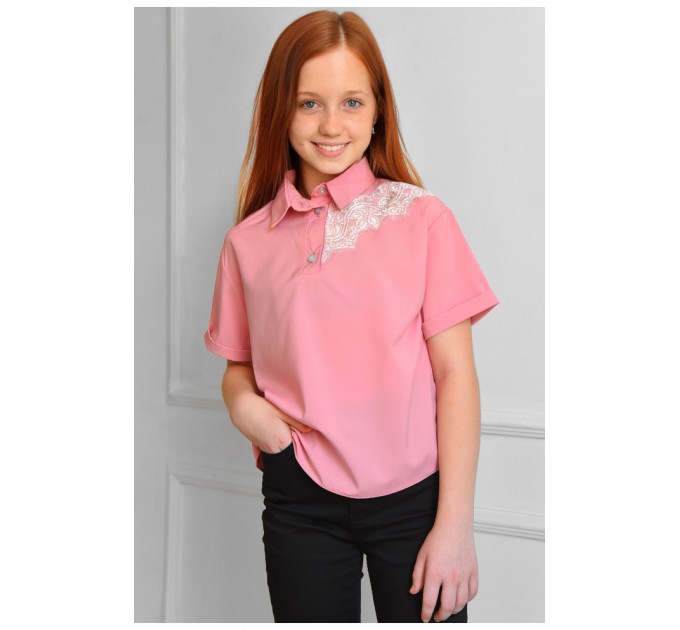 Блуза пiдлiткова для дівчинки темно-рожевого кольору 182841L