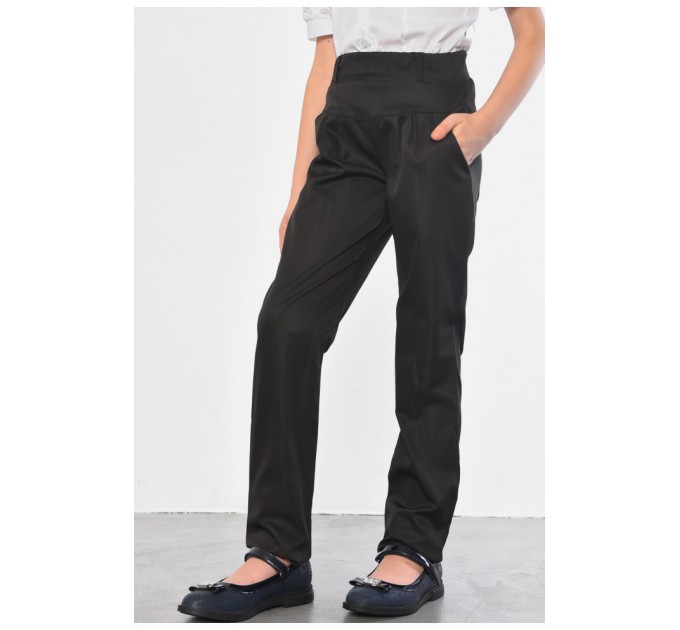 Детские брюки для девочки черного цвета 182843L