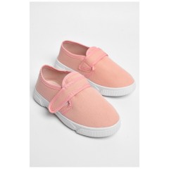 Мокасины детские светло-розового цвета на липучке 183104L.