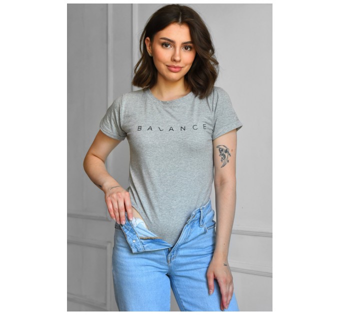 Боди женское серого цвета 183883L