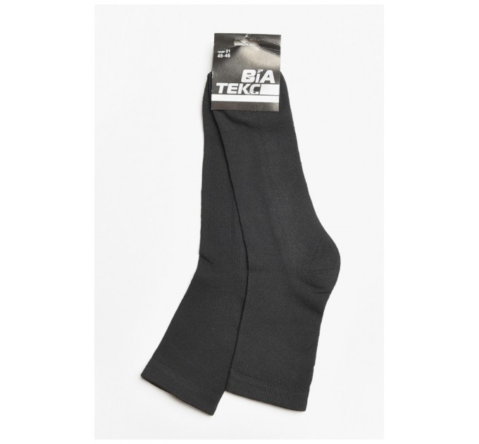 Шкарпетки чоловічі з махровою підошвою чорного кольору 183956L