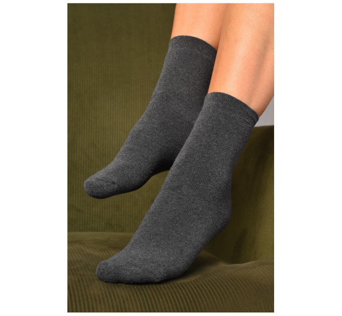 Шкарпетки жіночі махрові сірого кольору 184329L