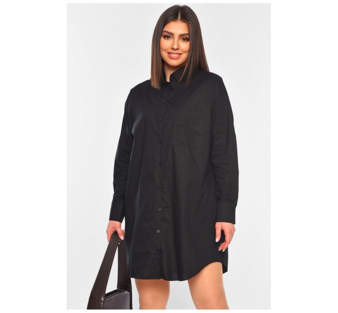 Сукня-сорочка жіноча чорного кольору 184367L