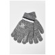 Детские перчатки с начесом серого цвета 185215L