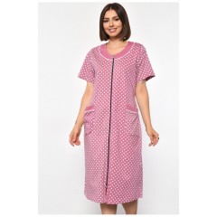 Халат жіночий батальний з принтом рожевого кольору 185790L