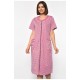 Халат жіночий батальний з принтом рожевого кольору 185790L