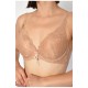 Бюстгальтер жіночий бежевого кольору чашка С 186203L