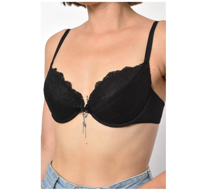Бюстгальтер женский черного цвета чашка C 186299L
