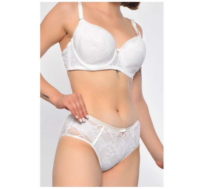 Комплект жіночий білого кольору чашка D 186489L