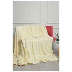 Плед однотонный молочного цвета размер 220*240 186570L