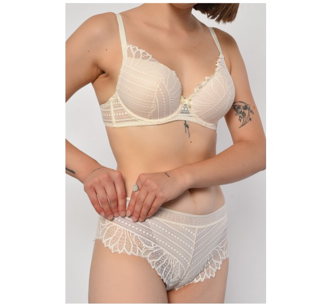 Комплект женский молочного цвета чашка C 186745L