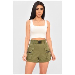 Шорти жіночі кольору хакі 187076L