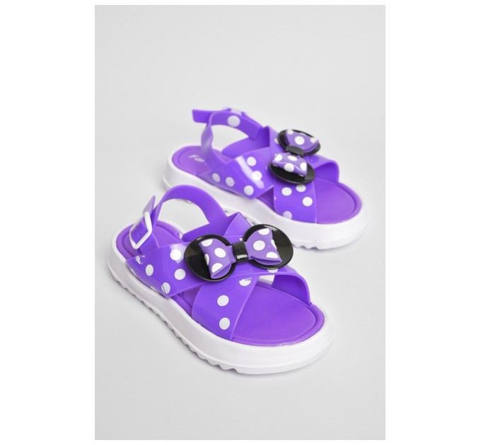 Детские босоножки для девочки фиолетового цвета 187131L