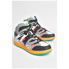 Кросівки чоловічі сірого кольору на шнурівці 187318L